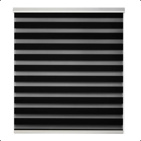Persiana Rolo Double Vision Zebra 1,60l X 1,60a Preto