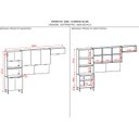 Ver imagem 4 de Cozinha 3 Peças 8 Portas com Painel sem Balcão Glam Bege/Freijó/Vanilla