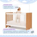 Ver imagem 3 de Berço Mini Cama 132,4x72,5cm 100% MDF Lua Marrom/Branco Amadeirado