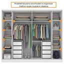 Ver imagem 7 de Quarto de Casal Guarda-Roupa 6 Portas Portugal e Cama Box Casal Monaco Espresso Móveis Branco/Neve