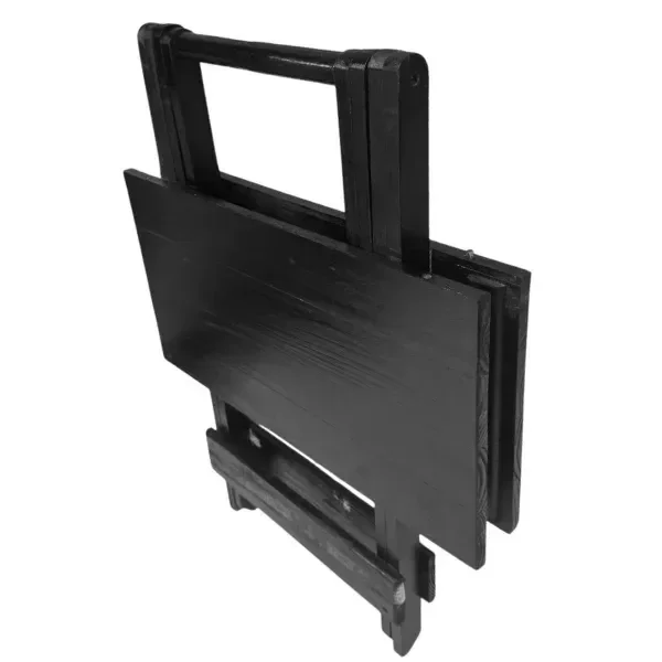 Ver imagem 7 de Mesa Dobrável 70x70 Retrátil de Madeira - Preto