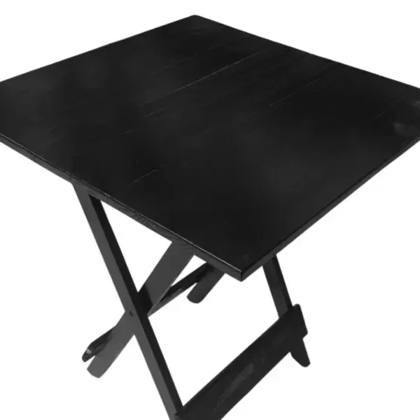 Ver imagem 6 de Mesa Dobrável 70x70 Retrátil de Madeira - Preto