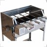 Churrasqueira Luxo 65x41 Inox Com Kit Giratório 5 Espetos LOJA DE CHURRASQUEIRA LIRK-65 Cinza - 2
