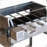 Churrasqueira Luxo 65x41 Inox Com Kit Giratório 5 Espetos LOJA DE CHURRASQUEIRA LIRK-65 Cinza - 3