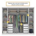 Ver imagem 7 de Quarto de Casal Guarda-Roupa 6 Portas Portugal e Cama Casal Grecia Espresso Móveis Branco/Neve
