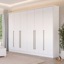 Ver imagem 2 de Quarto de Casal Guarda-Roupa 6 Portas Portugal e Cama Casal Grecia Espresso Móveis Branco/Neve