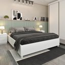Ver imagem 3 de Quarto de Casal Guarda-Roupa 6 Portas Portugal e Cama Box Casal Queen Monaco Espresso Móveis Branco/Neve