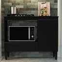 Ver imagem 2 de Balcao para Forno e Cooktop 1 Porta 1 Gaveta 103 cm Dinamarca Preto Rudk