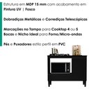 Ver imagem 5 de Balcao para Forno e Cooktop 1 Porta 1 Gaveta 103 cm Dinamarca Preto Rudk