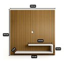 Ver imagem 6 de Estante Painel para Tv Ripado até 32 Polegadas com Prateleira Off White