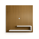 Ver imagem 1 de Estante Painel para Tv Ripado até 32 Polegadas com Prateleira Off White