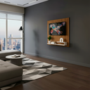 Ver imagem 5 de Estante Painel para Tv Ripado até 32 Polegadas com Prateleira Off White