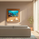 Ver imagem 5 de Estante Painel para Tv Ripado até 32 Polegadas com Prateleira Off White