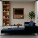 Ver imagem 4 de Estante Painel para Tv Ripado até 32 Polegadas com Prateleira Off White