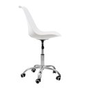 Ver imagem 6 de Kit 2 Cadeiras Office Base Cromada com Rodizio Giratória Saarinen Branco