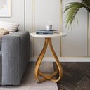 Ver imagem 1 de Mesa de Apoio Lateral 100% MDF 45cm x 45cm x 60cm Rubi Branco