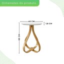Ver imagem 3 de Mesa de Apoio Lateral 100% MDF 45cm x 45cm x 60cm Rubi Branco