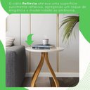 Ver imagem 5 de Mesa de Apoio Lateral 100% MDF 45cm x 45cm x 60cm Rubi Branco