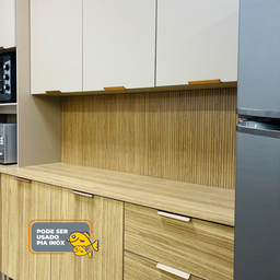 Cozinha Completa 5 Peças 10 Portas 3 Gavetas com Tampo e Painel Ripado Central Glam - 10