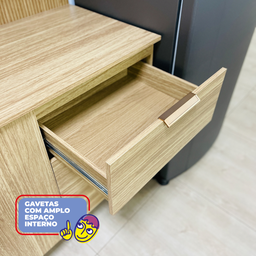 Cozinha Completa 5 Peças 10 Portas 3 Gavetas com Tampo e Painel Ripado Central Glam - 9
