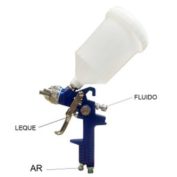 PISTOLA DE PINTURA 827A COM BICO 1.4mm+KIT BICO E AGULHA DE 1.7mm - 2