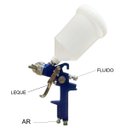 Ver imagem 2 de Pistola de Pintura 827a com Bico 1.4mm+kit Bico e Agulha de 1.7mm