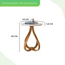 Ver imagem 3 de Mesa de Apoio Lateral 100% MDF 45cm x 45cm x 60cm Rubi Branco