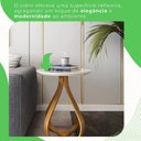 Ver imagem 5 de Mesa de Apoio Lateral 100% MDF 45cm x 45cm x 60cm Rubi Branco