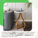 Ver imagem 6 de Mesa de Apoio Lateral 100% MDF 45cm x 45cm x 70cm Rubi Branco