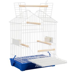Gaiola Capela Porta e Teto com Poleiro P/ Calopsita Quatiguá:azul