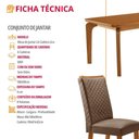 Ver imagem 7 de Mesa de Jantar Liz 6 Lugares MDF Cadeiras Lira Veludo Capuccino 180cm Moderna