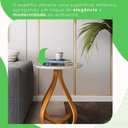 Ver imagem 5 de Mesa de Apoio Lateral 100% MDF 45cm x 45cm x 70cm Rubi Branco