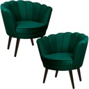 Ver imagem 1 de Kit Duas Poltronas Pétalas em Sued Premium Verde Musgo