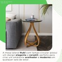 Ver imagem 6 de Mesa de Apoio Lateral 100% MDF 45cm x 45cm x 70cm Rubi Preto
