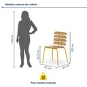 Ver imagem 3 de Kit 6 Cadeiras Base Tubular Fixa Reno Amarelo