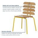 Ver imagem 4 de Kit 6 Cadeiras Base Tubular Fixa Reno Amarelo
