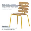 Ver imagem 5 de Kit 6 Cadeiras Base Tubular Fixa Reno Amarelo
