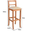 Ver imagem 3 de Banqueta Olímpia Alta em Madeira Maciça