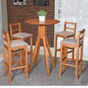 Ver imagem 2 de Banqueta Olímpia Alta em Madeira Maciça