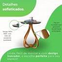 Ver imagem 4 de Mesa de Apoio Lateral 100% MDF 45cm x 45cm x 70cm Rubi Preto