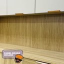 Ver imagem 7 de Cozinha Completa Modulada 5 Peças 10 Portas 3 Gavetas Painel Ripado Central e Balcão Pia sem Tampo Glam Bege/Freijó/Vanilla/Cp