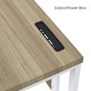 Ver imagem 3 de Estação de Trabalho Mesa Plataforma Escritório Tubular para 1 Pessoa com Caixa de Tomada PE40TUB