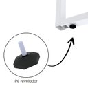 Ver imagem 5 de Estação de Trabalho Mesa Plataforma Escritório Tubular para 1 Pessoa com Caixa de Tomada PE40TUB