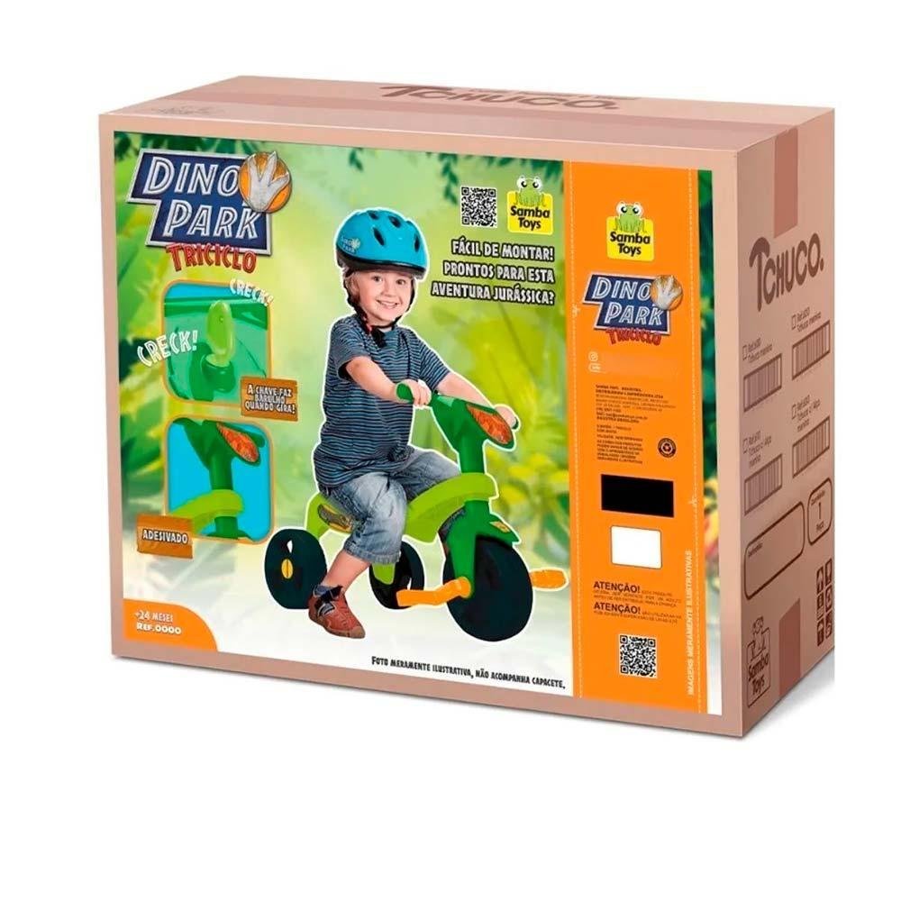 Triciclo Infantil com Haste Removível - Tchuco Dino Park - Samba Toys - 3