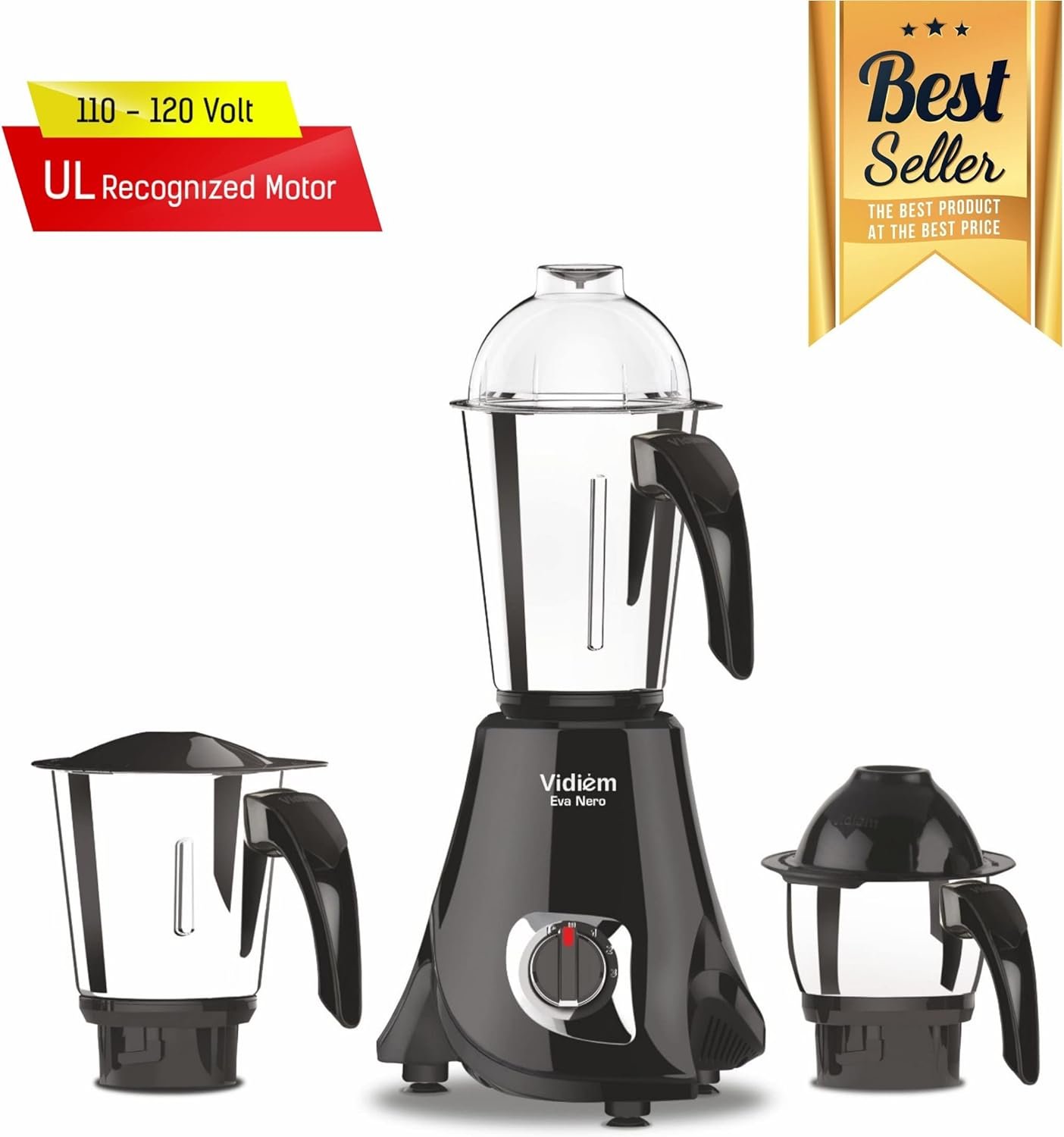 Vidiem Eva Nero Mixer Grinder 650 Watts - 110v - 2