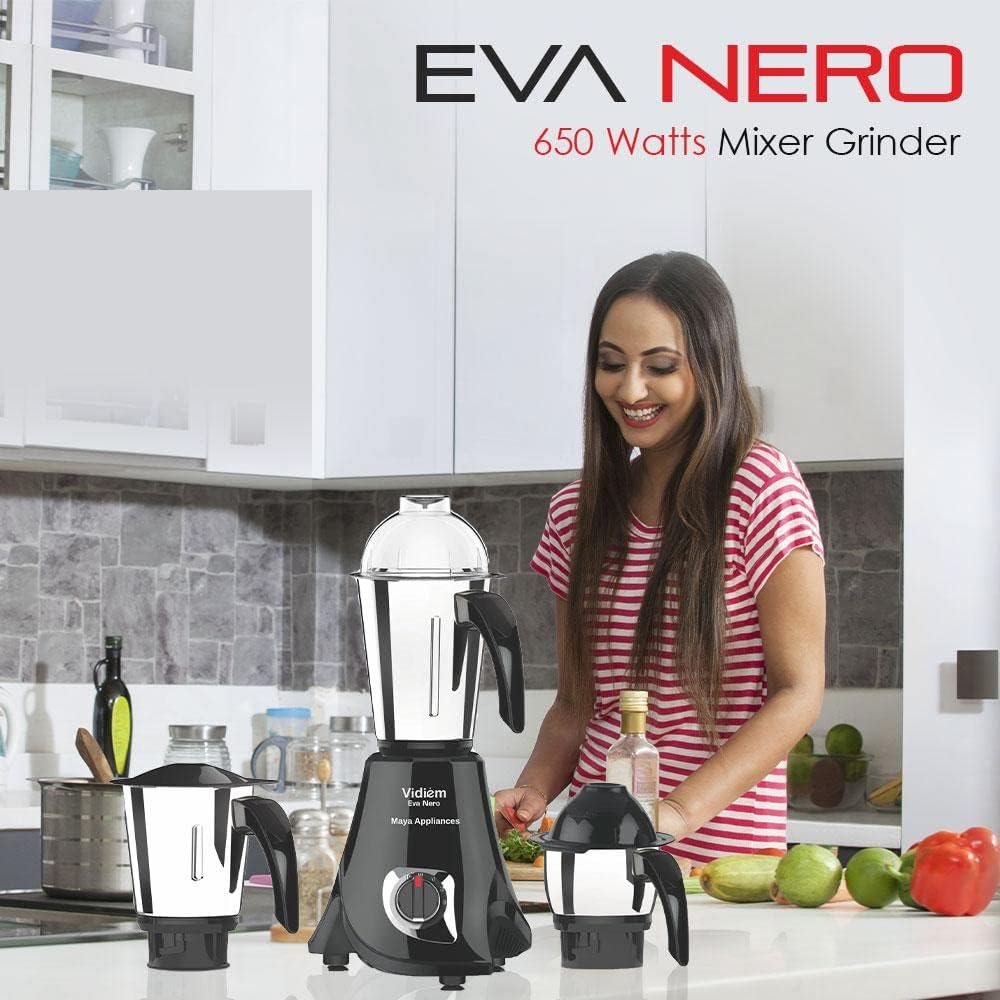 Vidiem Eva Nero Mixer Grinder 650 Watts - 110v - 5