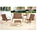 Ver imagem 2 de Kit 2 Cadeiras e Namoradeira para Área e Mesa Mini Garden Trama Original
