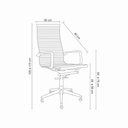 Ver imagem 5 de Kit 10 Cadeiras Office Sevilha Pu Alta Várias Cores - Rivatti