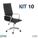 Ver imagem 6 de Kit 10 Cadeiras Office Sevilha Pu Alta Várias Cores - Rivatti