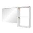 Ver imagem 7 de Espelheira para Banheiro Lotus 1 Porta 1 Prateleira MDP com Espelho 80cm Branca Movelove